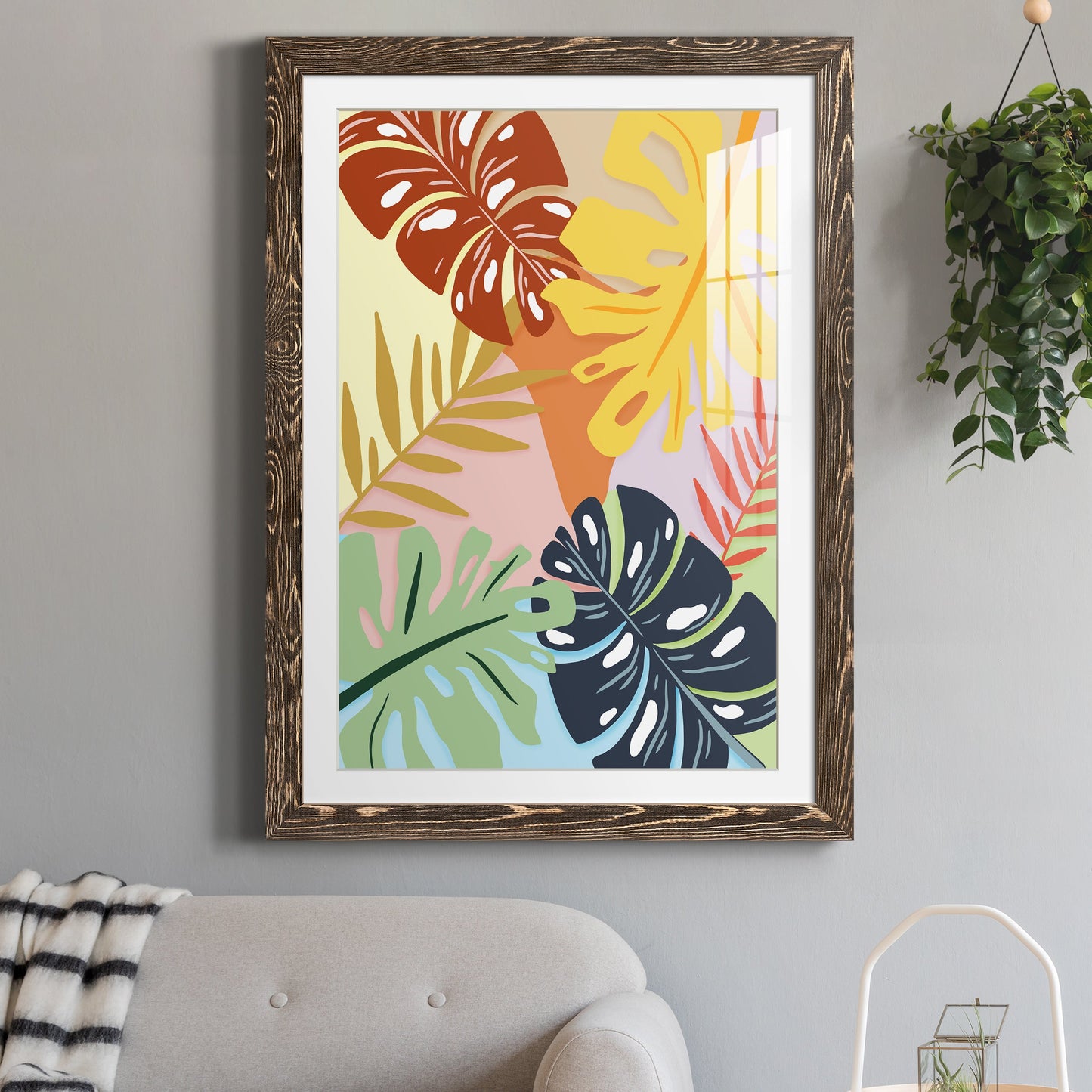 Tropical Foliage II - Premium Framed Print - Distressed Barnwood Frame - Ready to Hang