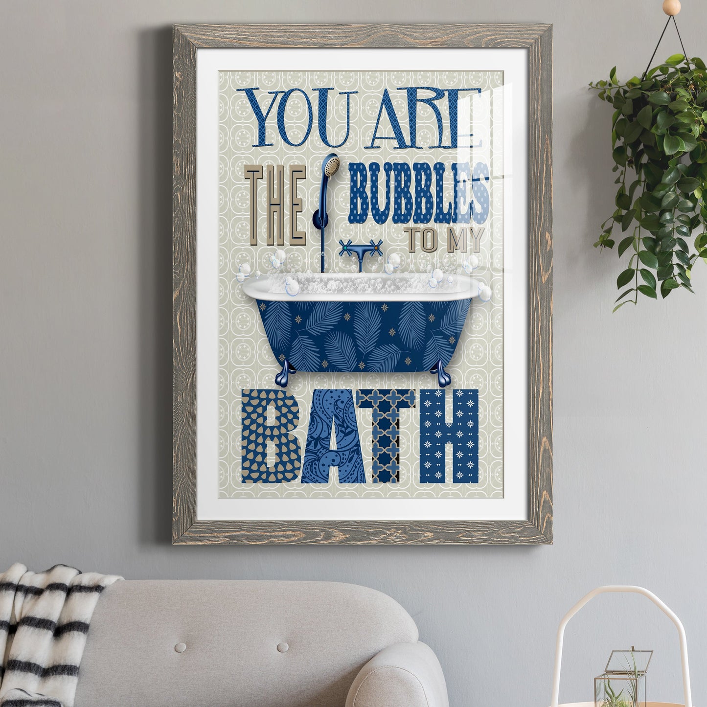 Bubble Bath - Premium Framed Print - Distressed Barnwood Frame - Ready to Hang