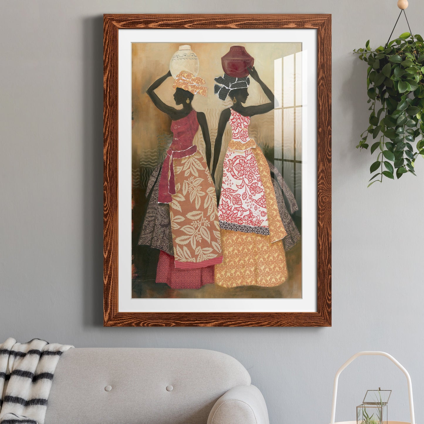 Village Women II - Premium Framed Print - Distressed Barnwood Frame - Ready to Hang