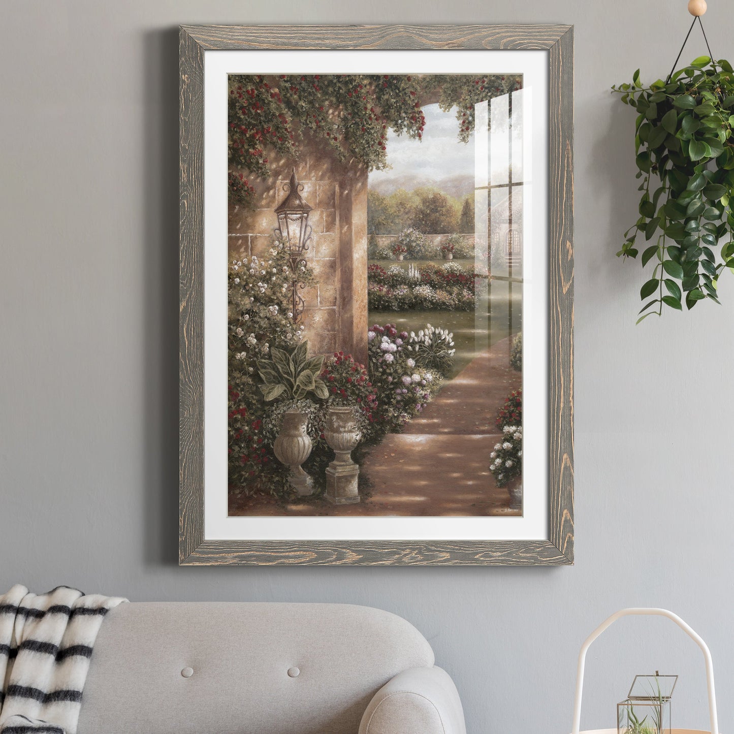 Evening in the Conservatory - Premium Framed Print - Distressed Barnwood Frame - Ready to Hang