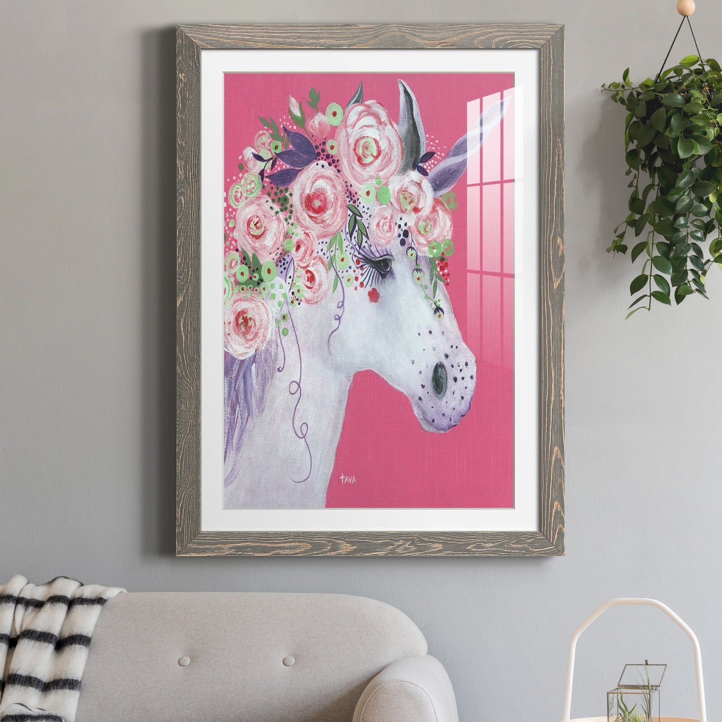 Unicorn II - Premium Framed Print - Distressed Barnwood Frame - Ready to Hang