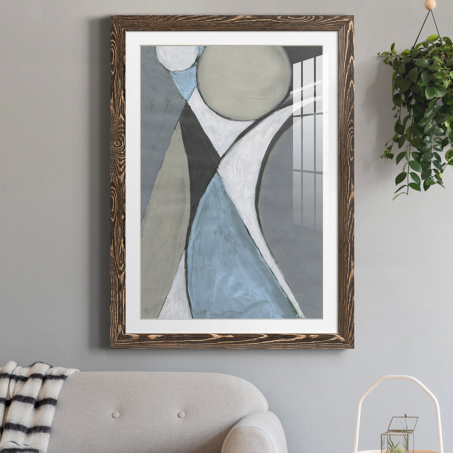 A Soft Jeweled Geometric II - Premium Framed Print - Distressed Barnwood Frame - Ready to Hang