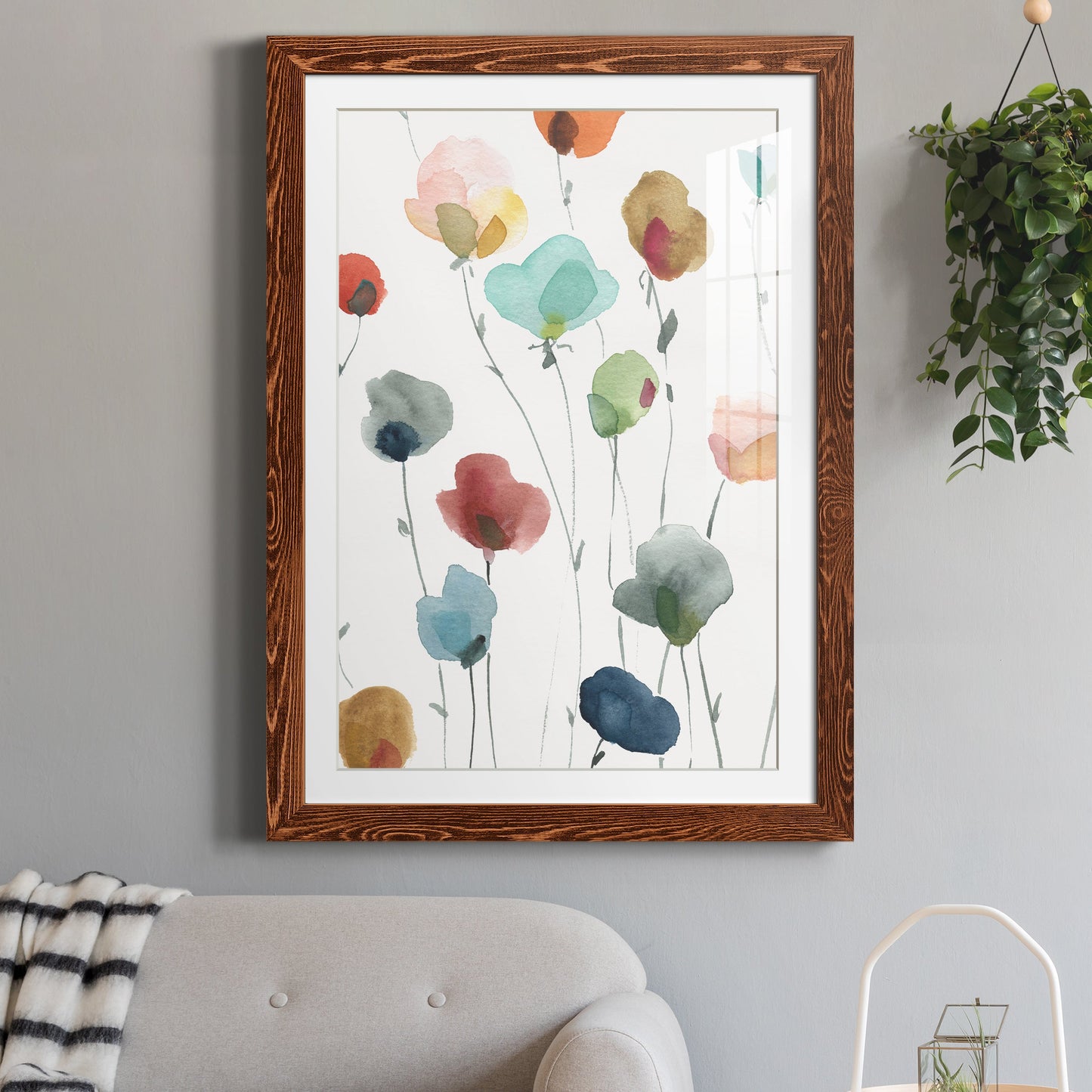 Lollipop Garden I - Premium Framed Print - Distressed Barnwood Frame - Ready to Hang