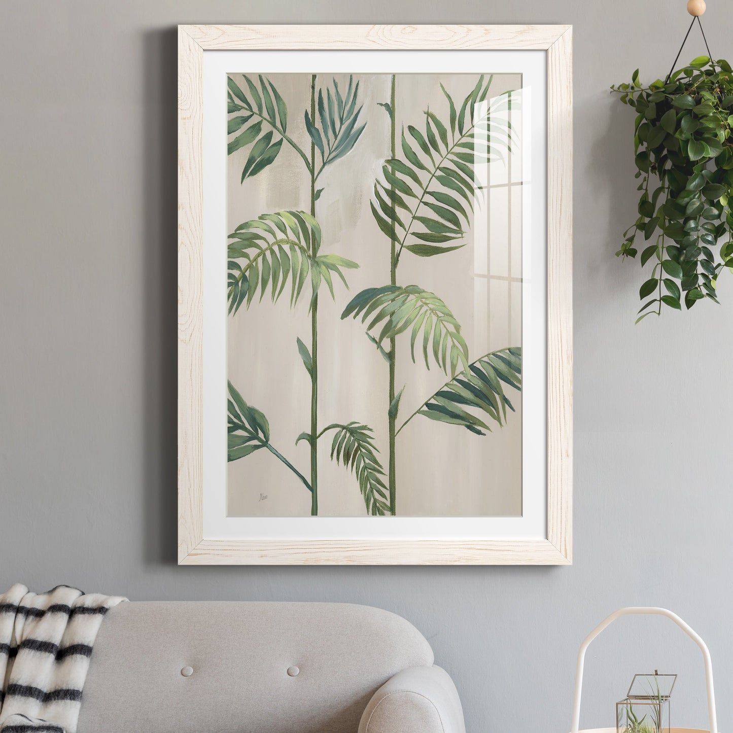 Modern Fronds I - Premium Framed Print - Distressed Barnwood Frame - Ready to Hang