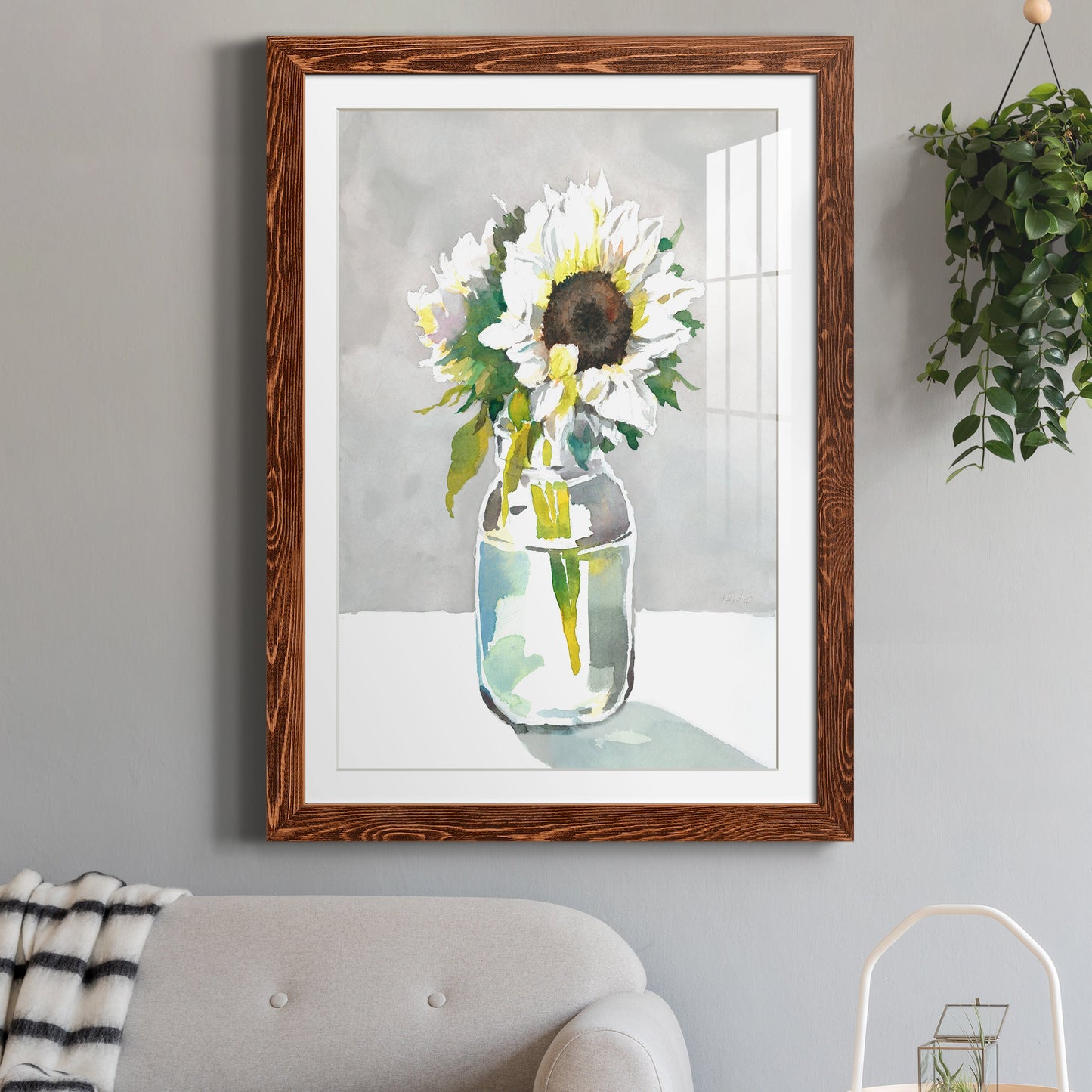 Sunflower I - Premium Framed Print - Distressed Barnwood Frame - Ready to Hang