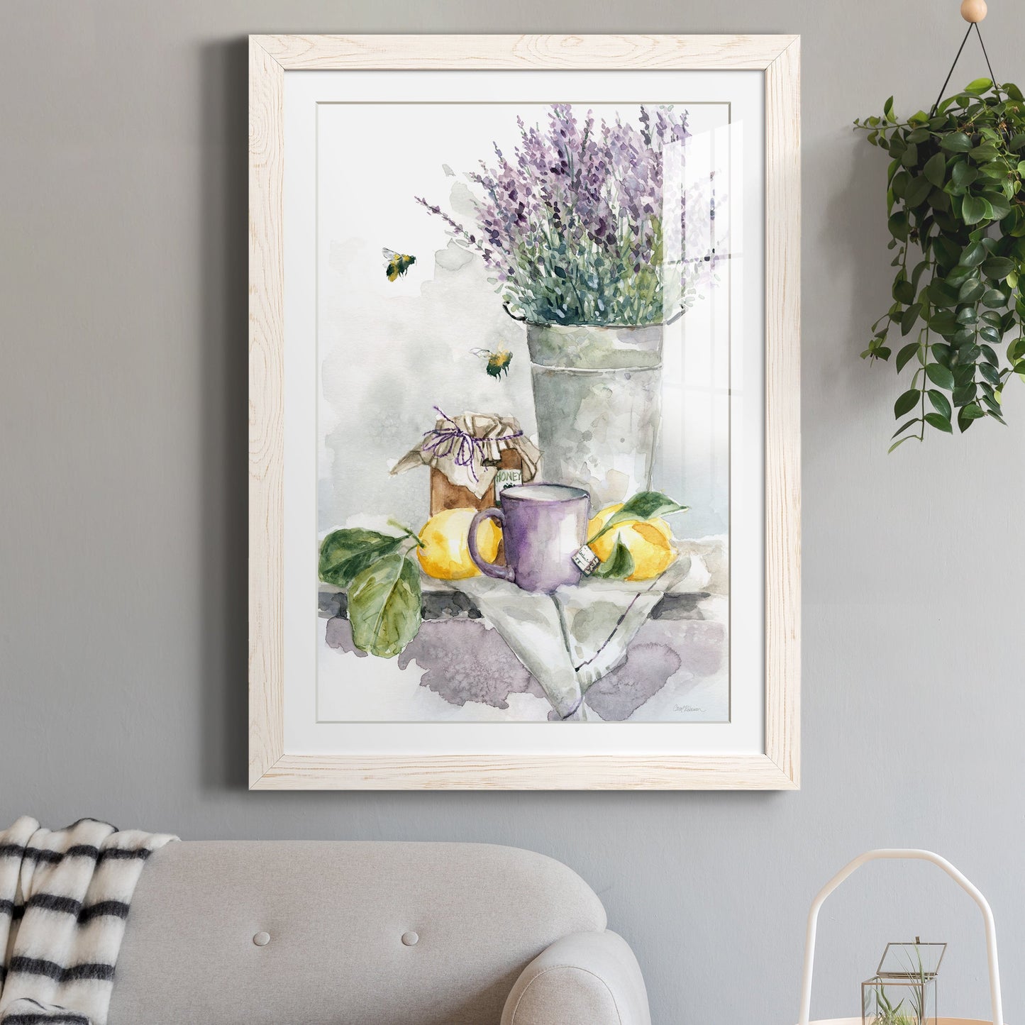 Lavender Lemon and Honey Tea - Premium Framed Print - Distressed Barnwood Frame - Ready to Hang