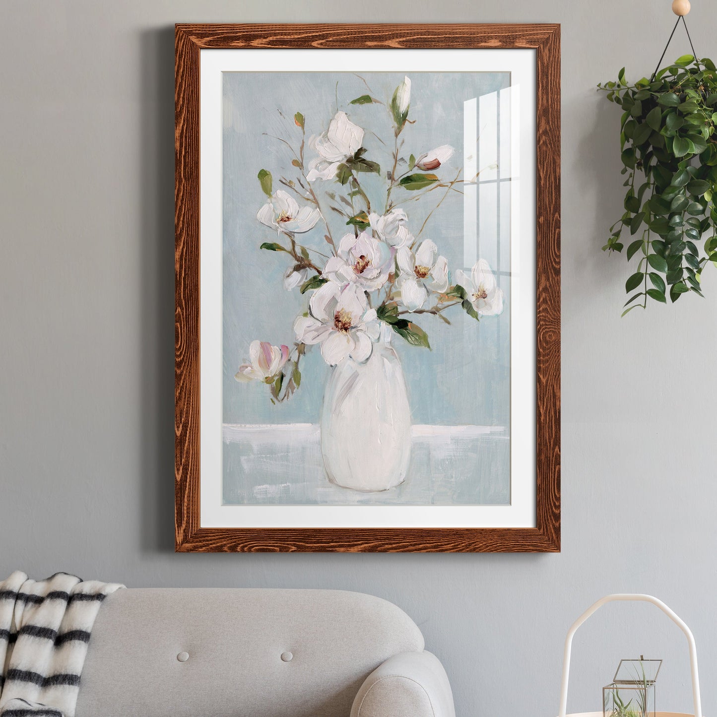 Magnolia Charm - Premium Framed Print - Distressed Barnwood Frame - Ready to Hang