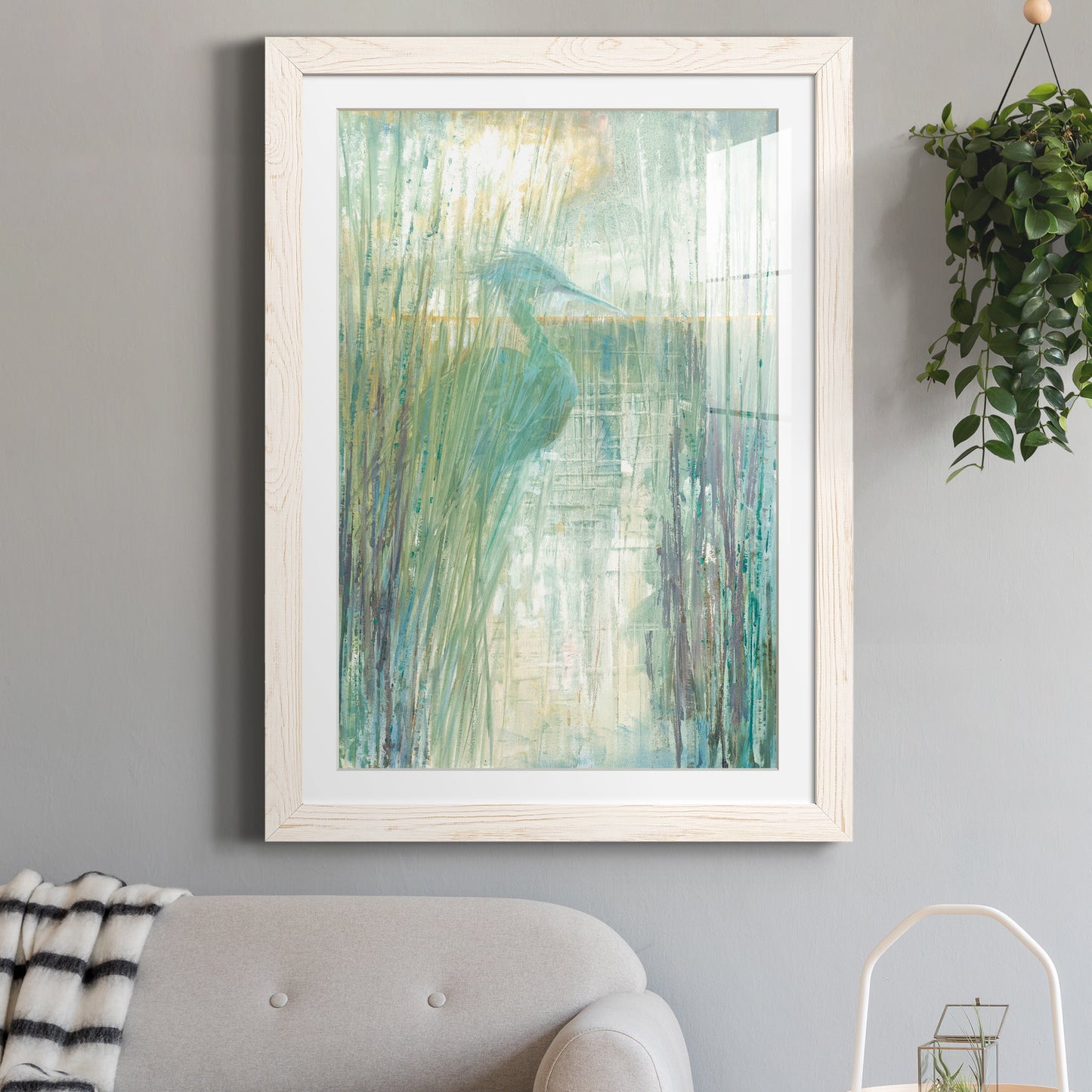 Morning Egret I - Premium Framed Print - Distressed Barnwood Frame - Ready to Hang