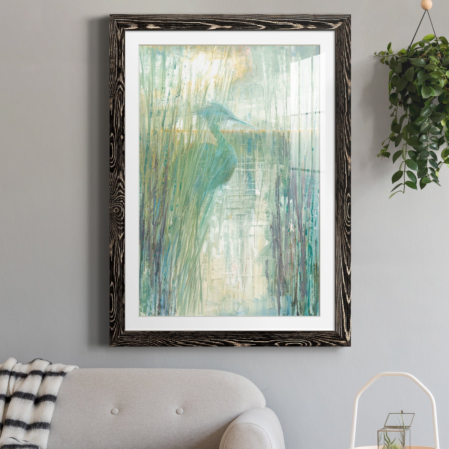 Morning Egret I - Premium Framed Print - Distressed Barnwood Frame - Ready to Hang