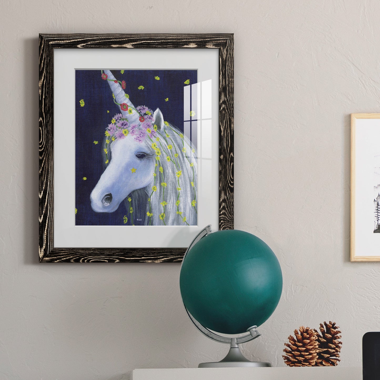 Unicorn IV - Premium Framed Print - Distressed Barnwood Frame - Ready to Hang