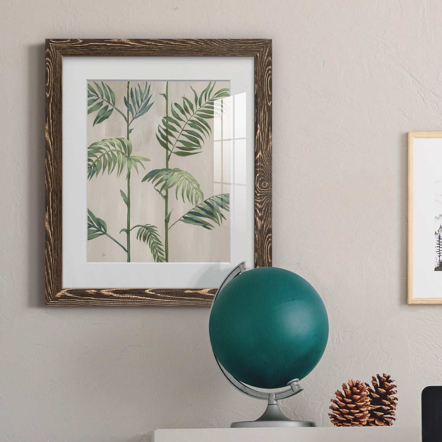 Modern Fronds I - Premium Framed Print - Distressed Barnwood Frame - Ready to Hang