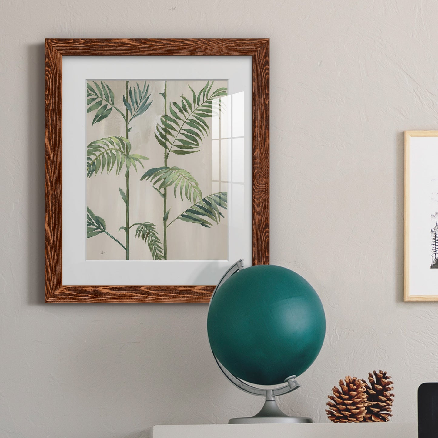 Modern Fronds I - Premium Framed Print - Distressed Barnwood Frame - Ready to Hang