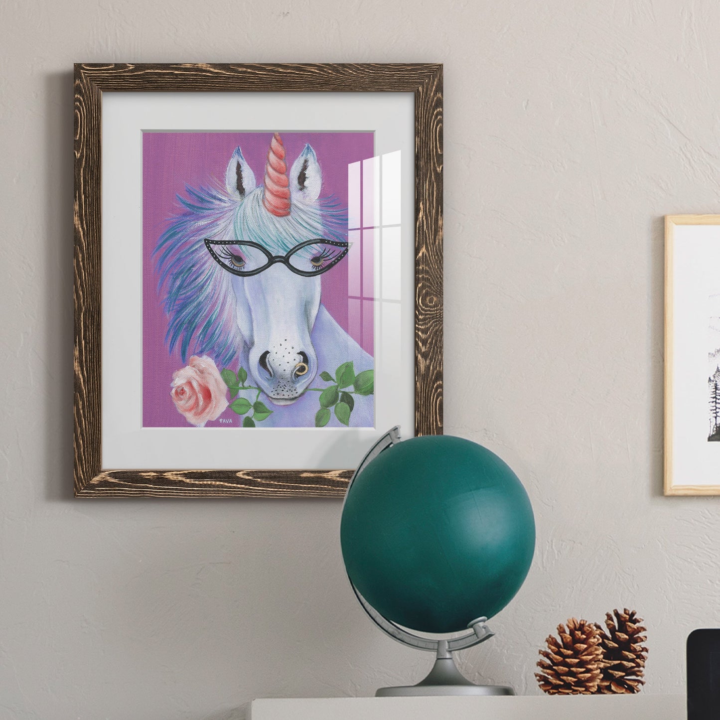 Unicorn III - Premium Framed Print - Distressed Barnwood Frame - Ready to Hang