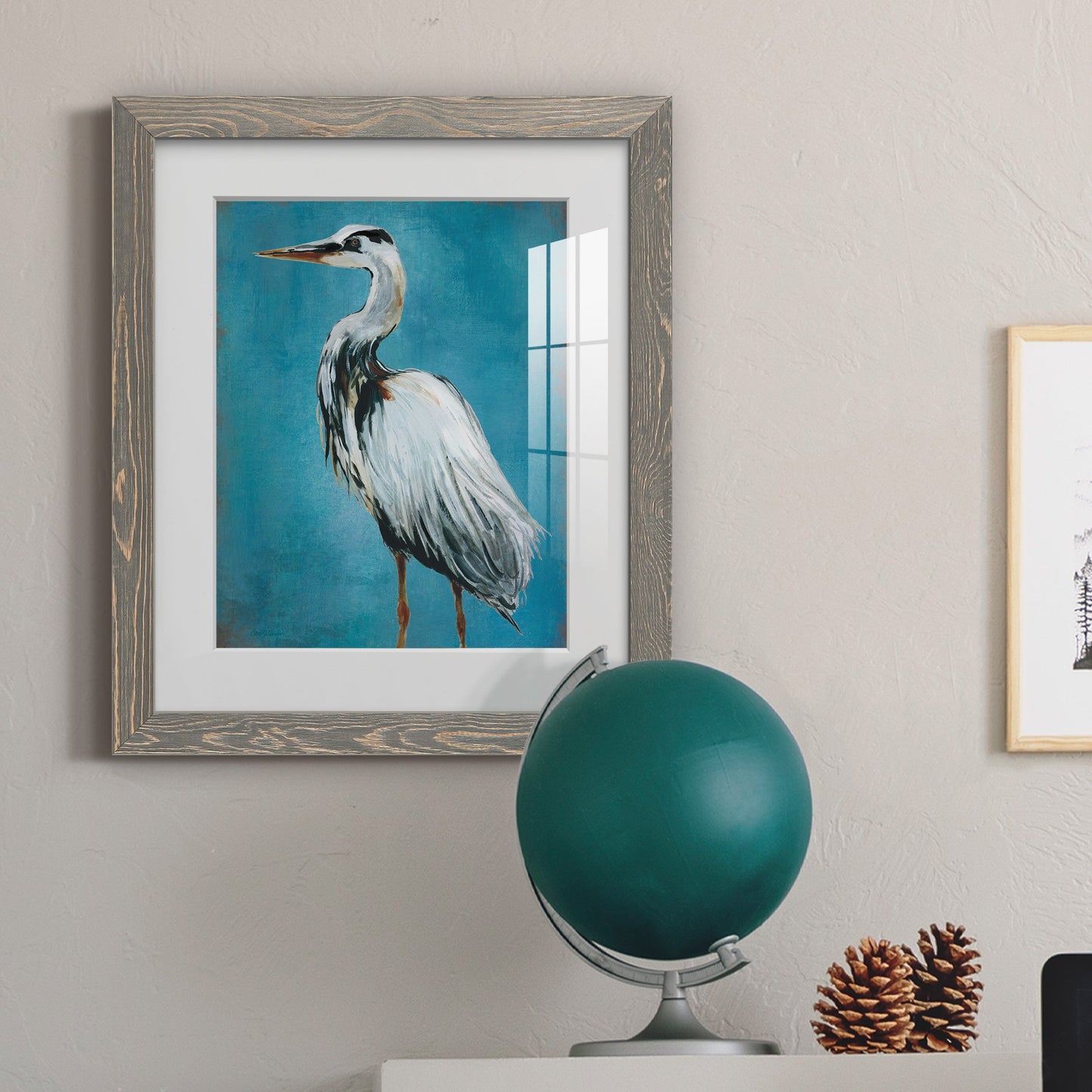 Great Blue Heron II - Barnwood Framed Art Print