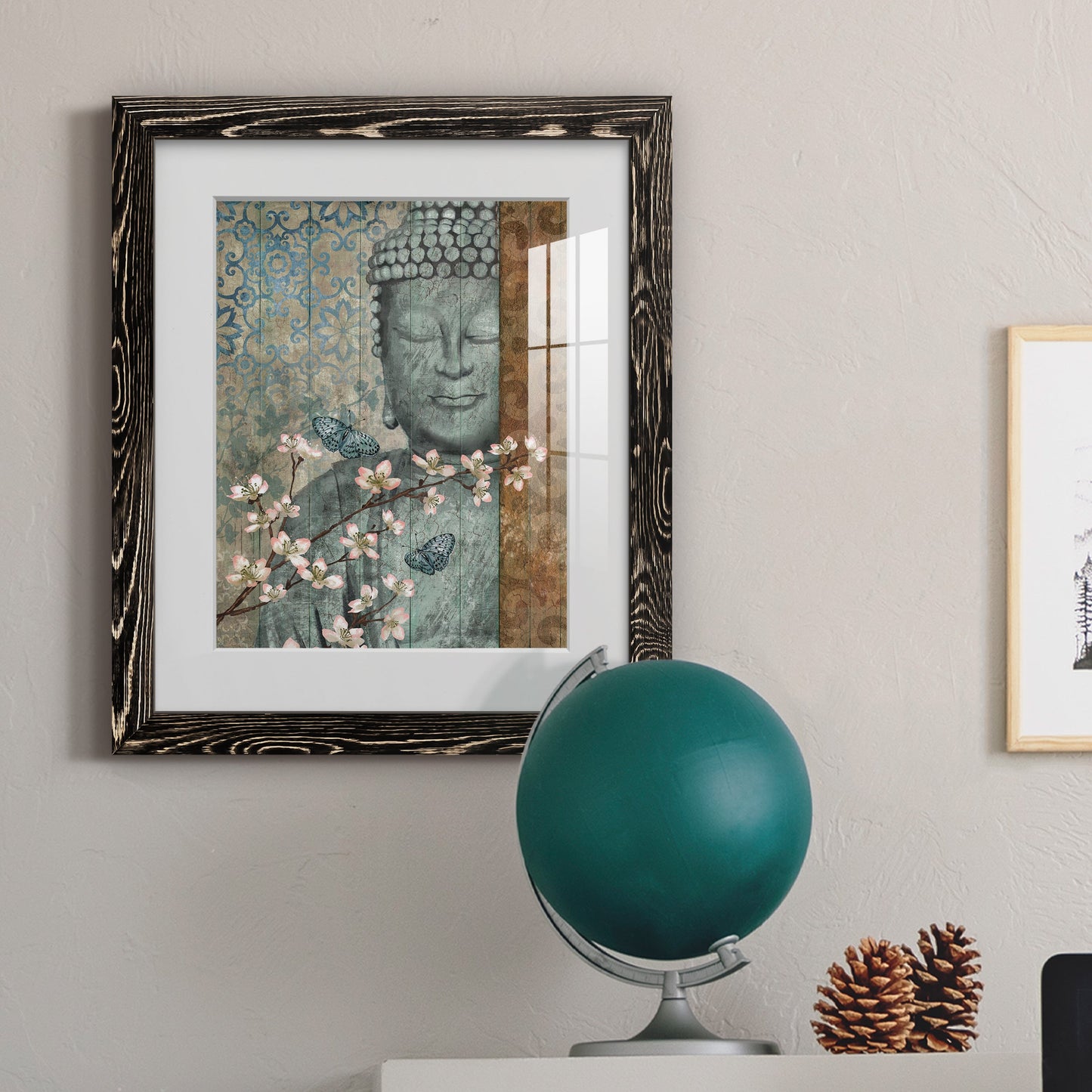 Buddha - Premium Framed Print - Distressed Barnwood Frame - Ready to Hang