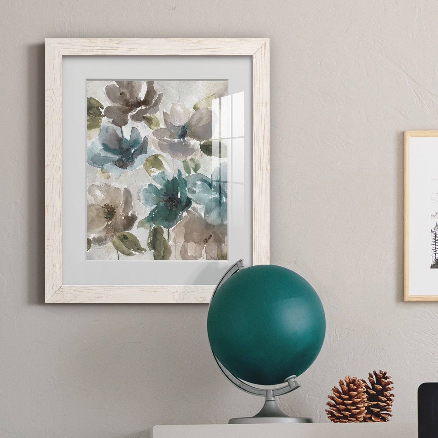 Topaz Garden I - Barnwood Framed Art Print