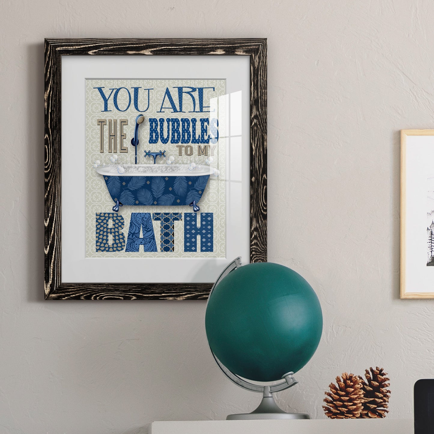 Bubble Bath - Premium Framed Print - Distressed Barnwood Frame - Ready to Hang