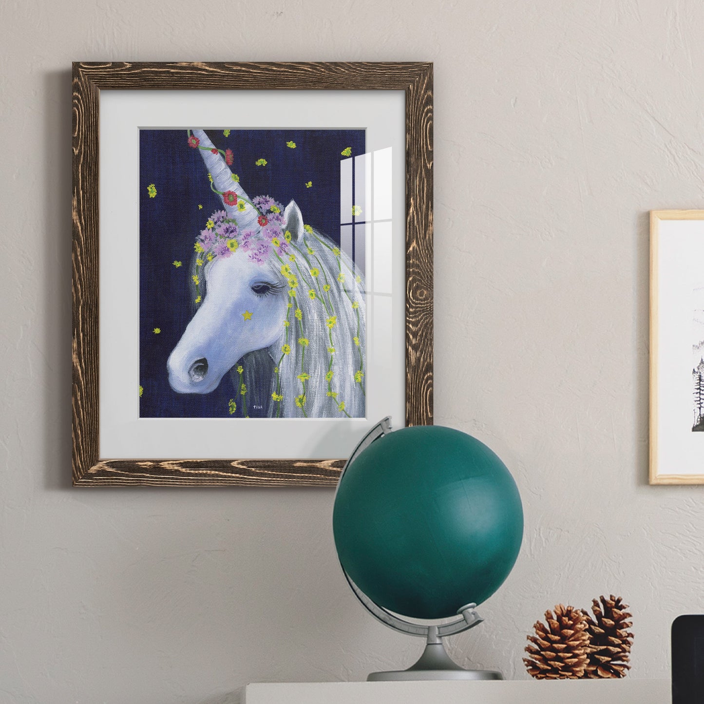 Unicorn IV - Premium Framed Print - Distressed Barnwood Frame - Ready to Hang