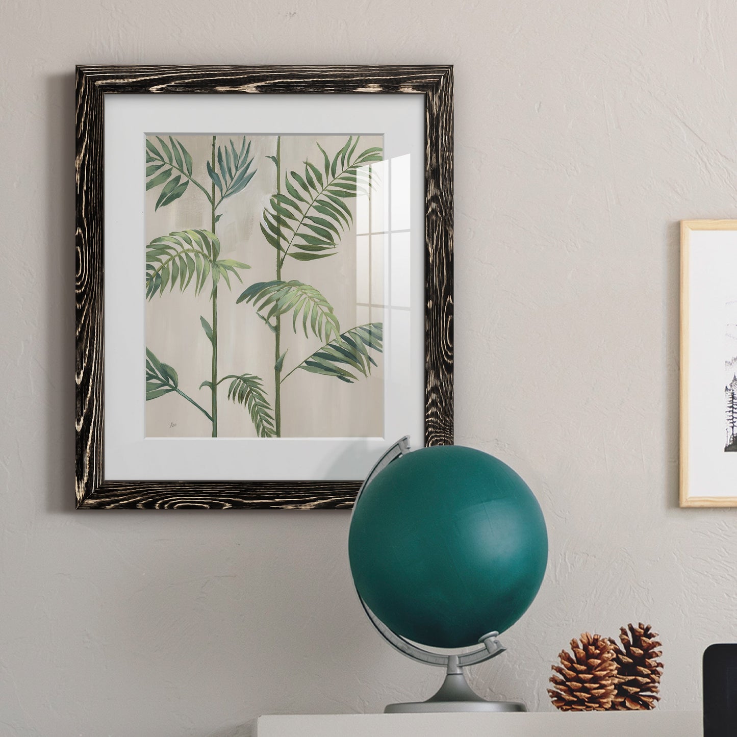 Modern Fronds I - Premium Framed Print - Distressed Barnwood Frame - Ready to Hang