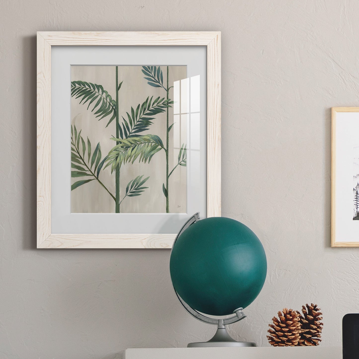 Modern Fronds II - Premium Framed Print - Distressed Barnwood Frame - Ready to Hang