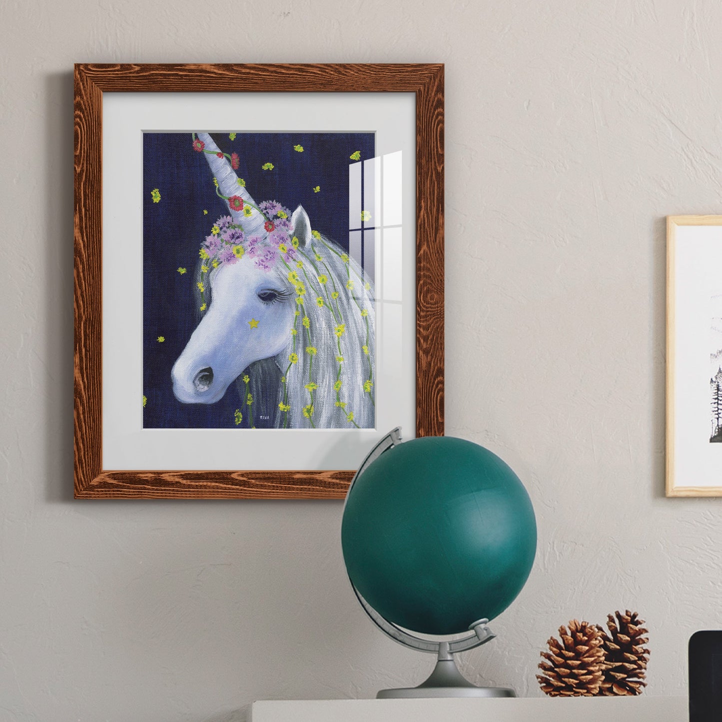 Unicorn IV - Premium Framed Print - Distressed Barnwood Frame - Ready to Hang