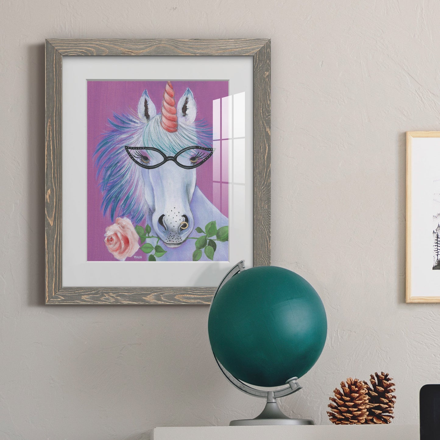 Unicorn III - Premium Framed Print - Distressed Barnwood Frame - Ready to Hang