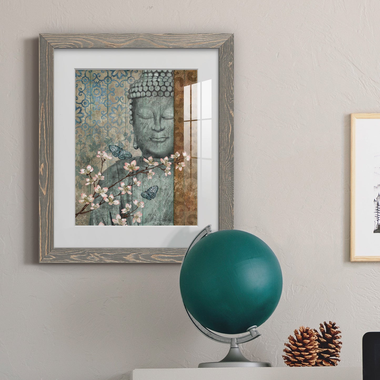 Buddha - Premium Framed Print - Distressed Barnwood Frame - Ready to Hang