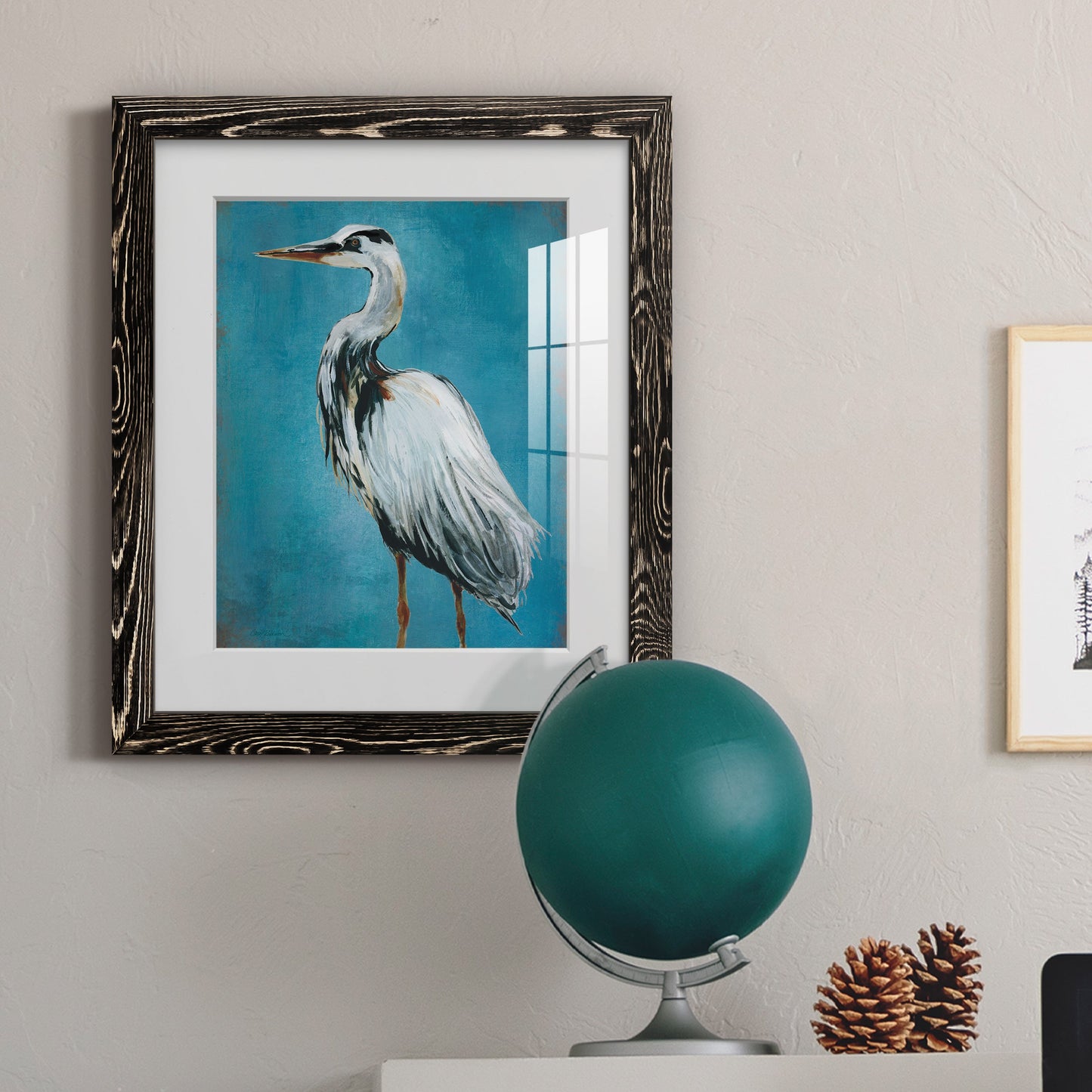 Great Blue Heron II - Barnwood Framed Art Print