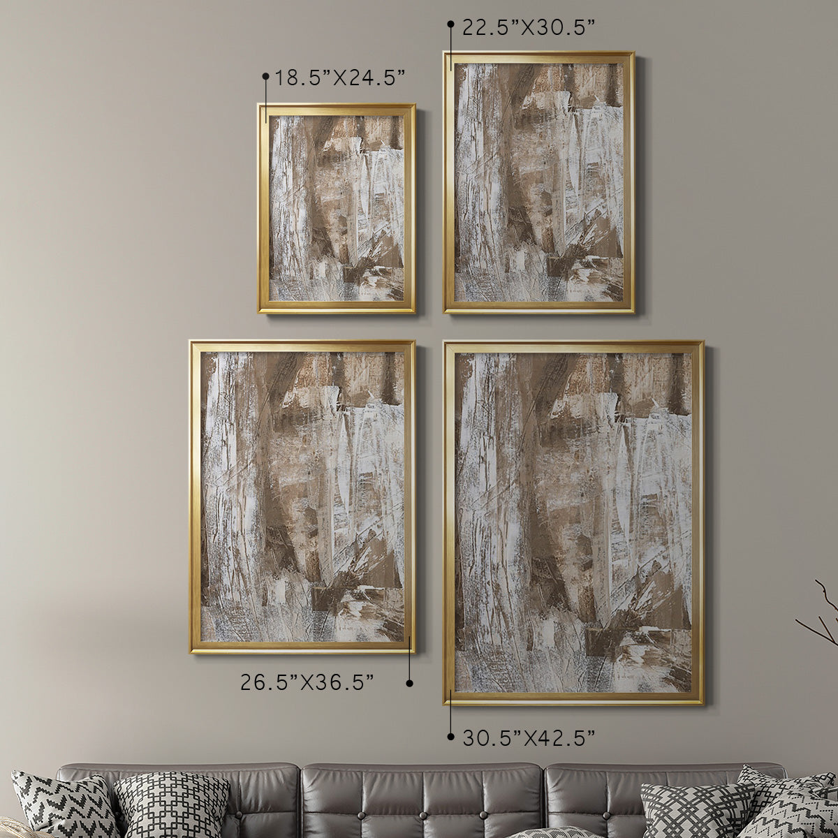 Bronzed I - Modern Framed Canvas Print