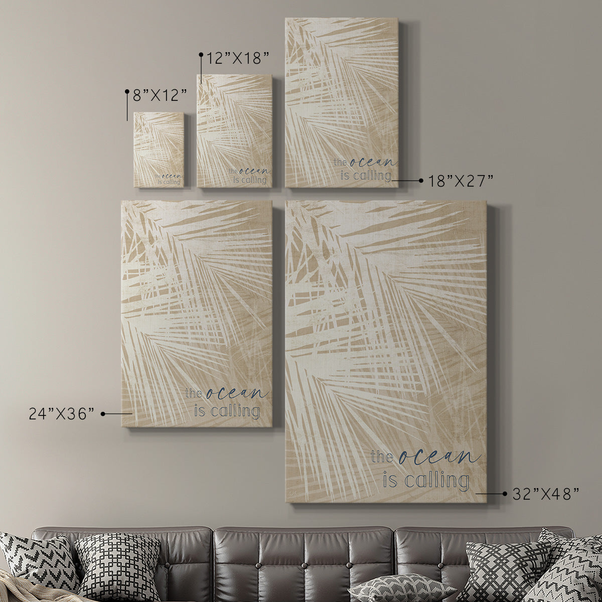 Ocean Calling Palms - Canvas Art Print