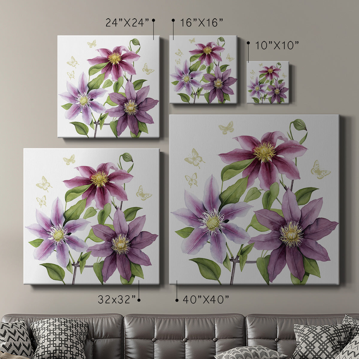 Clematis Climb II - Canvas Art Print