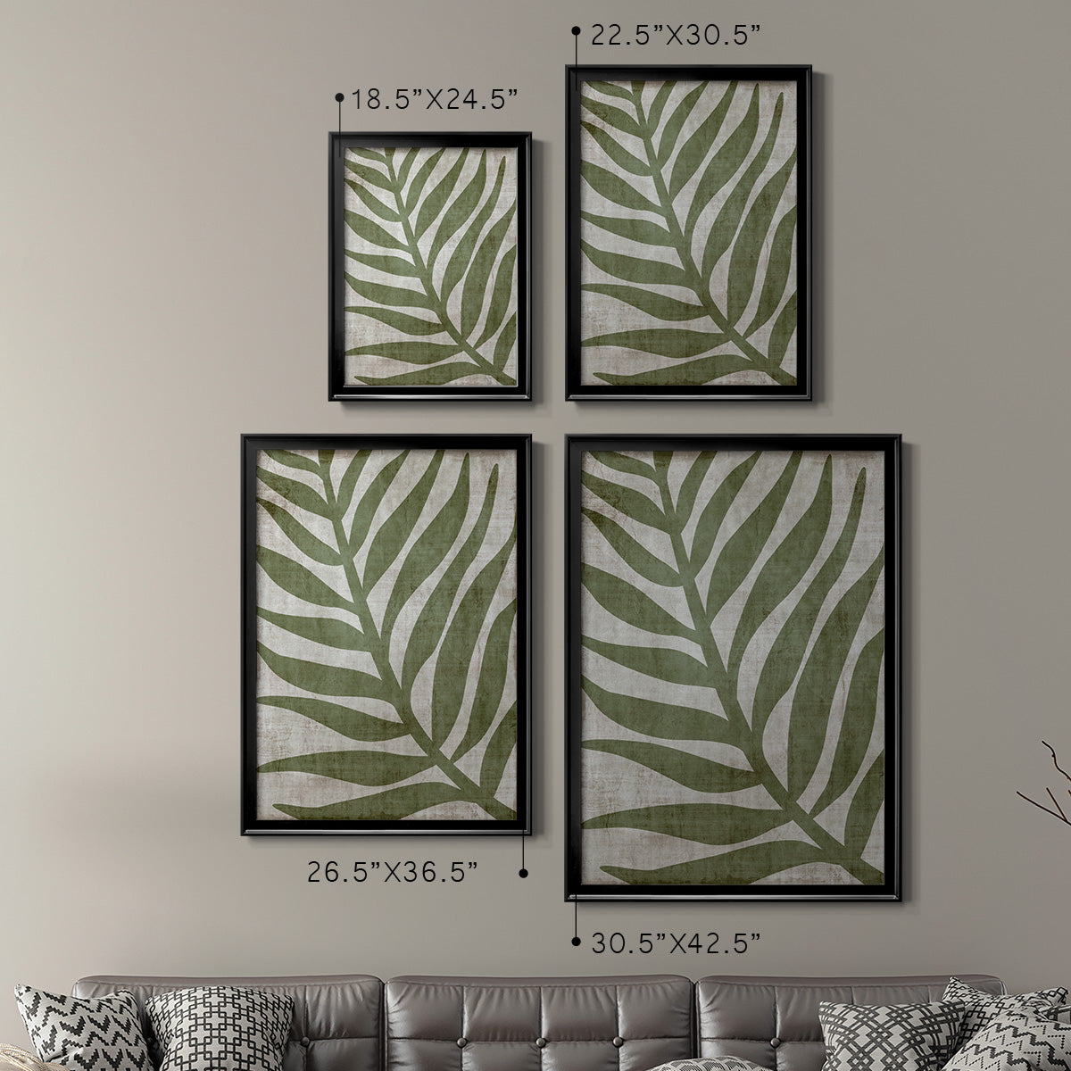 Island Greenery I - Modern Framed Canvas Print