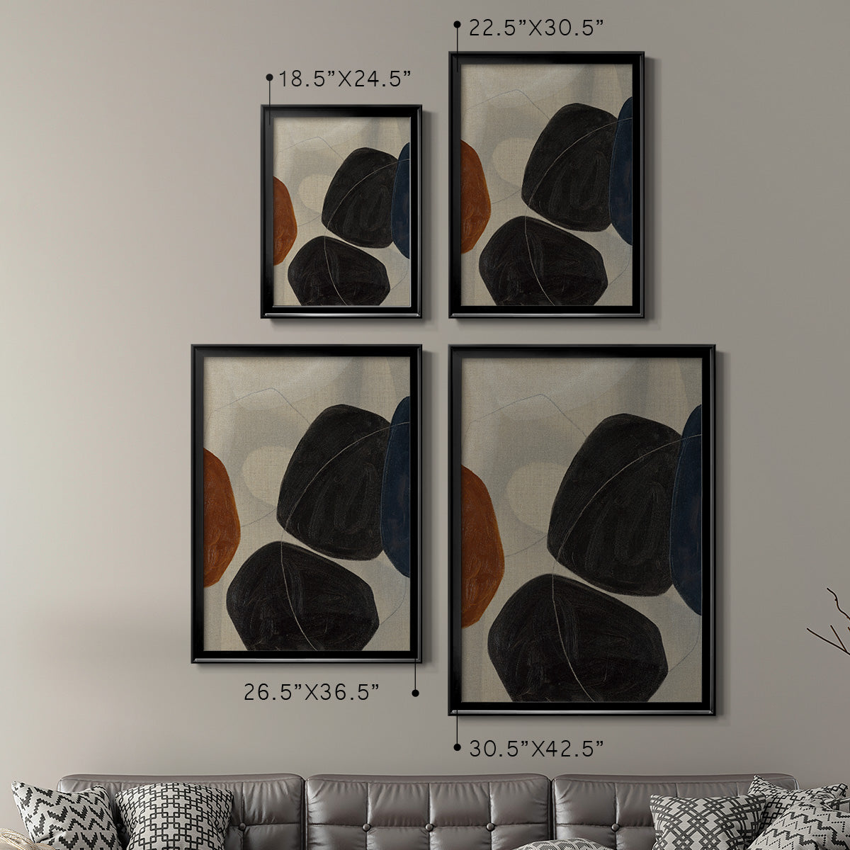 Gravity I - Modern Framed Canvas Print