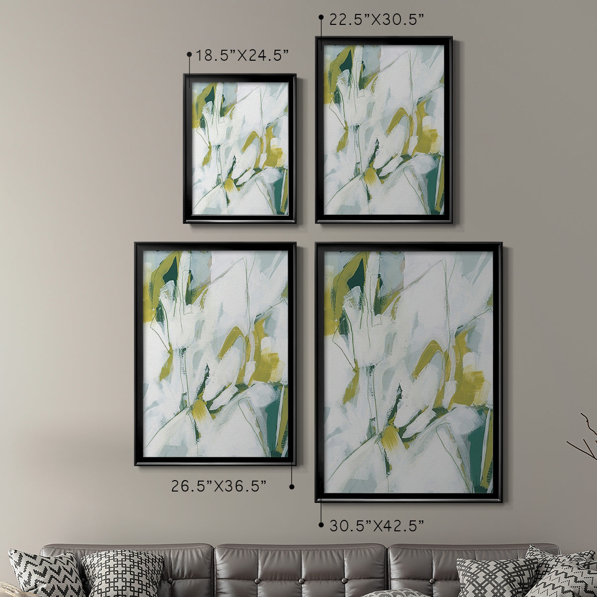 Emerald Ice II - Modern Framed Canvas Print