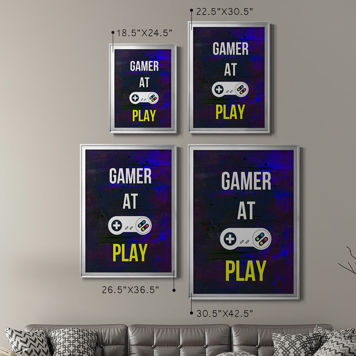 Gamer at Play VI - Modern Framed Canvas Print