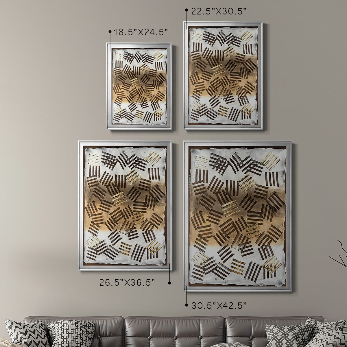 Raffia Palm II - Modern Framed Canvas Print