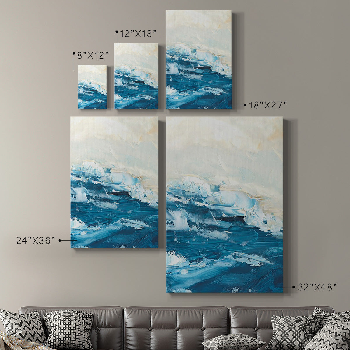 Wave after Wave I Premium Gallery Wrapped Canvas - Ready to Hang