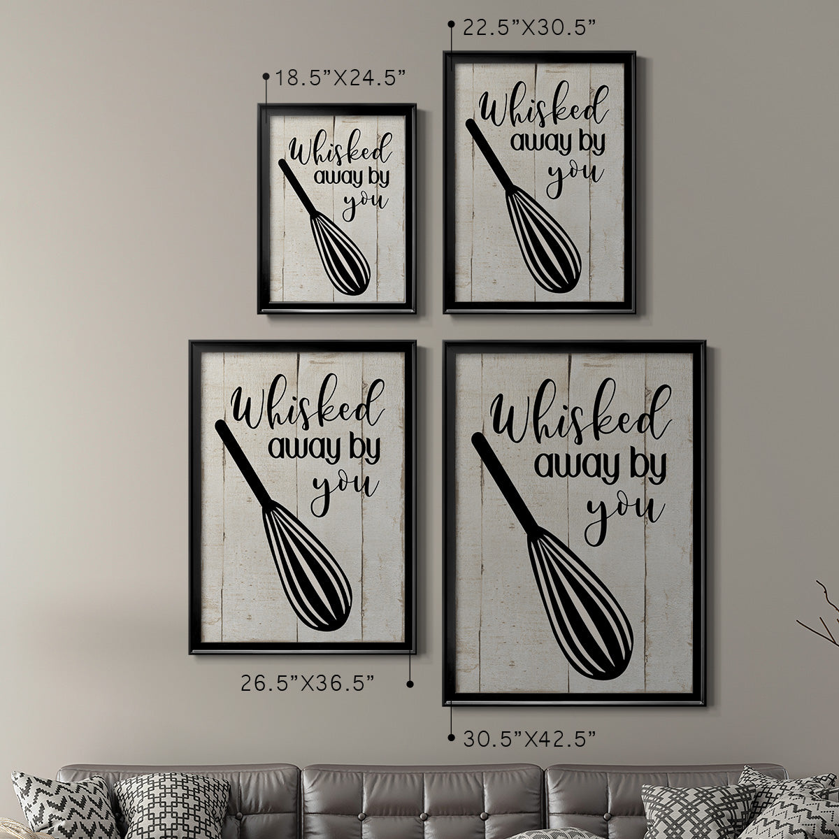 Whisked Away - Modern Framed Canvas Print