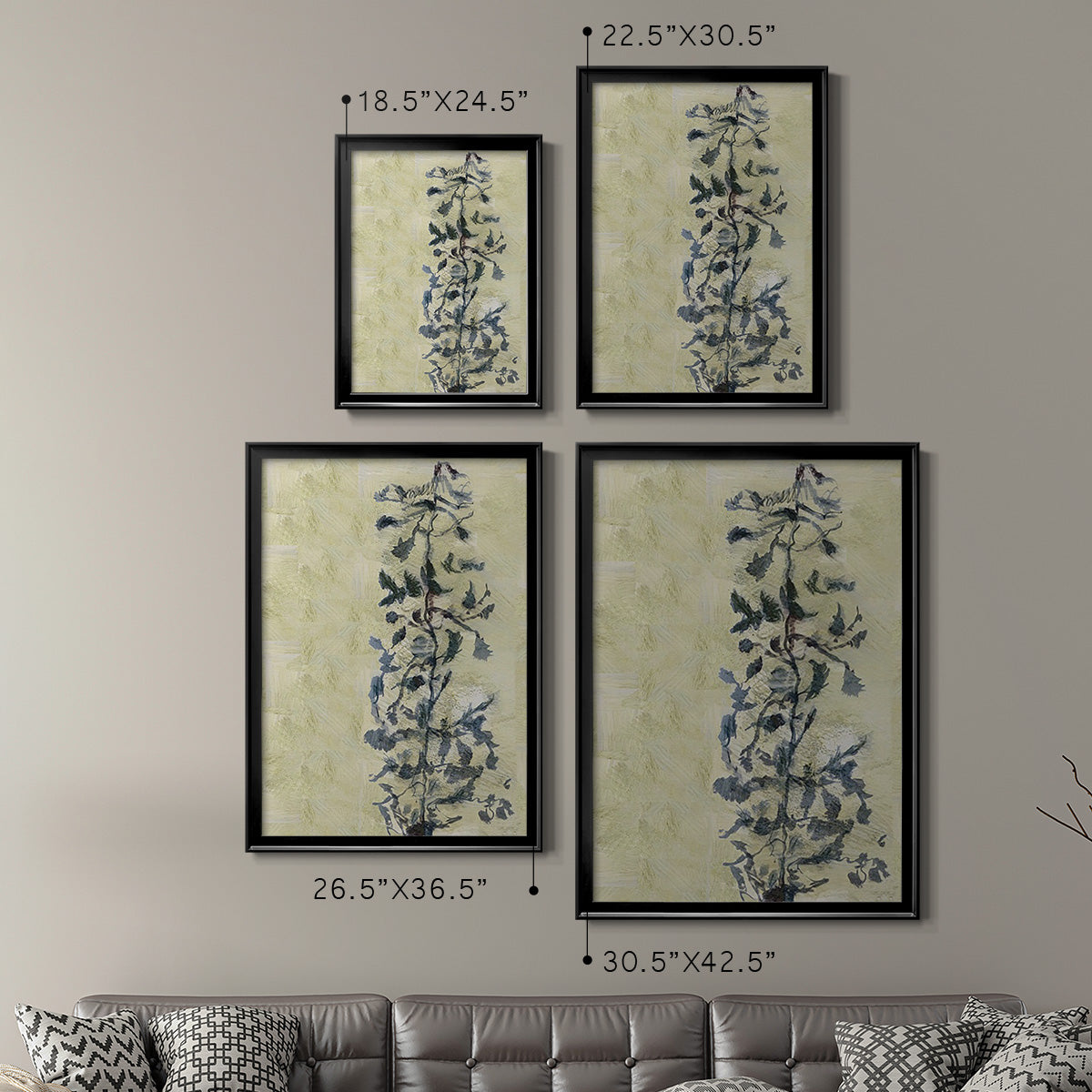 Chinoiserie 2 Tan I - Modern Framed Canvas Print