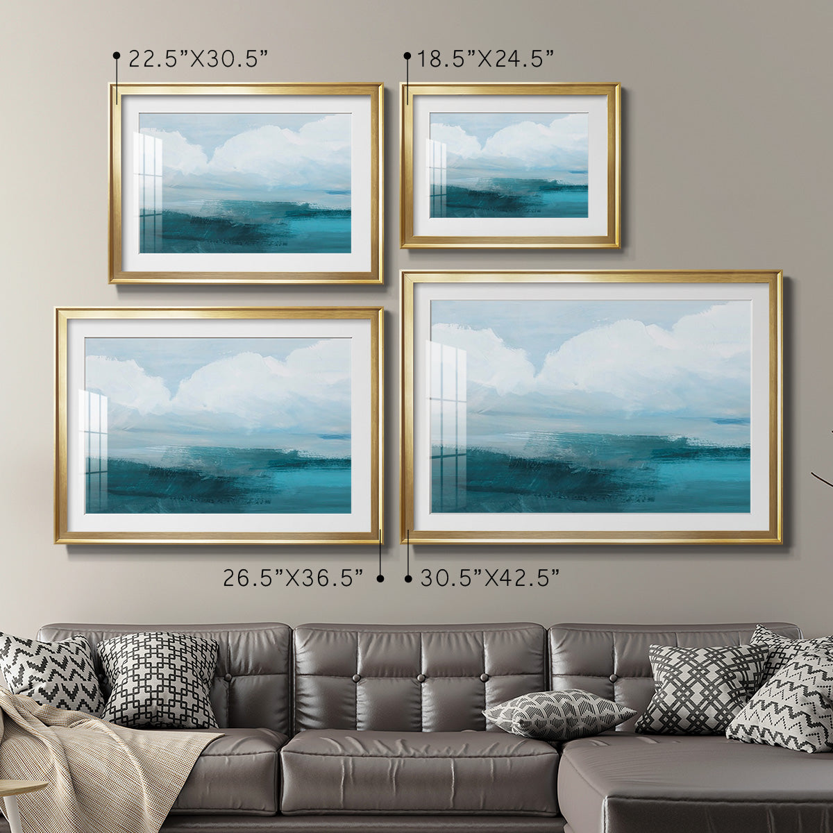 Azure Rising I Premium Framed Print - Ready to Hang