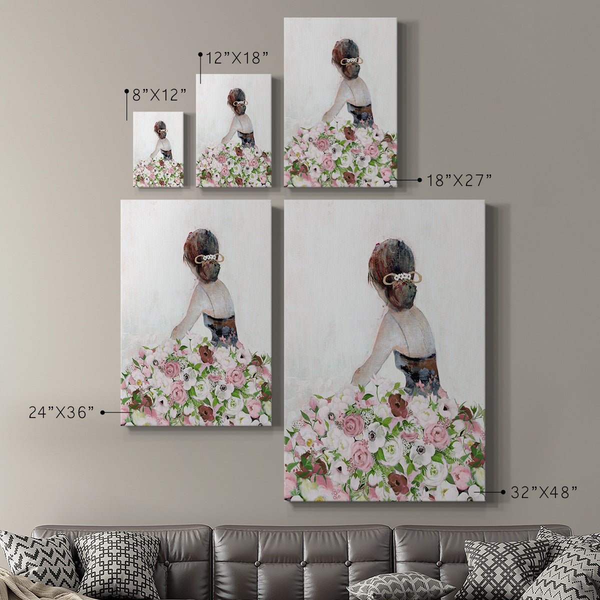 Beautiful Floral Contemplation II Premium Gallery Wrapped Canvas - Ready to Hang