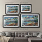 Morning Moon Over Waikiki - Modern Framed Art Print