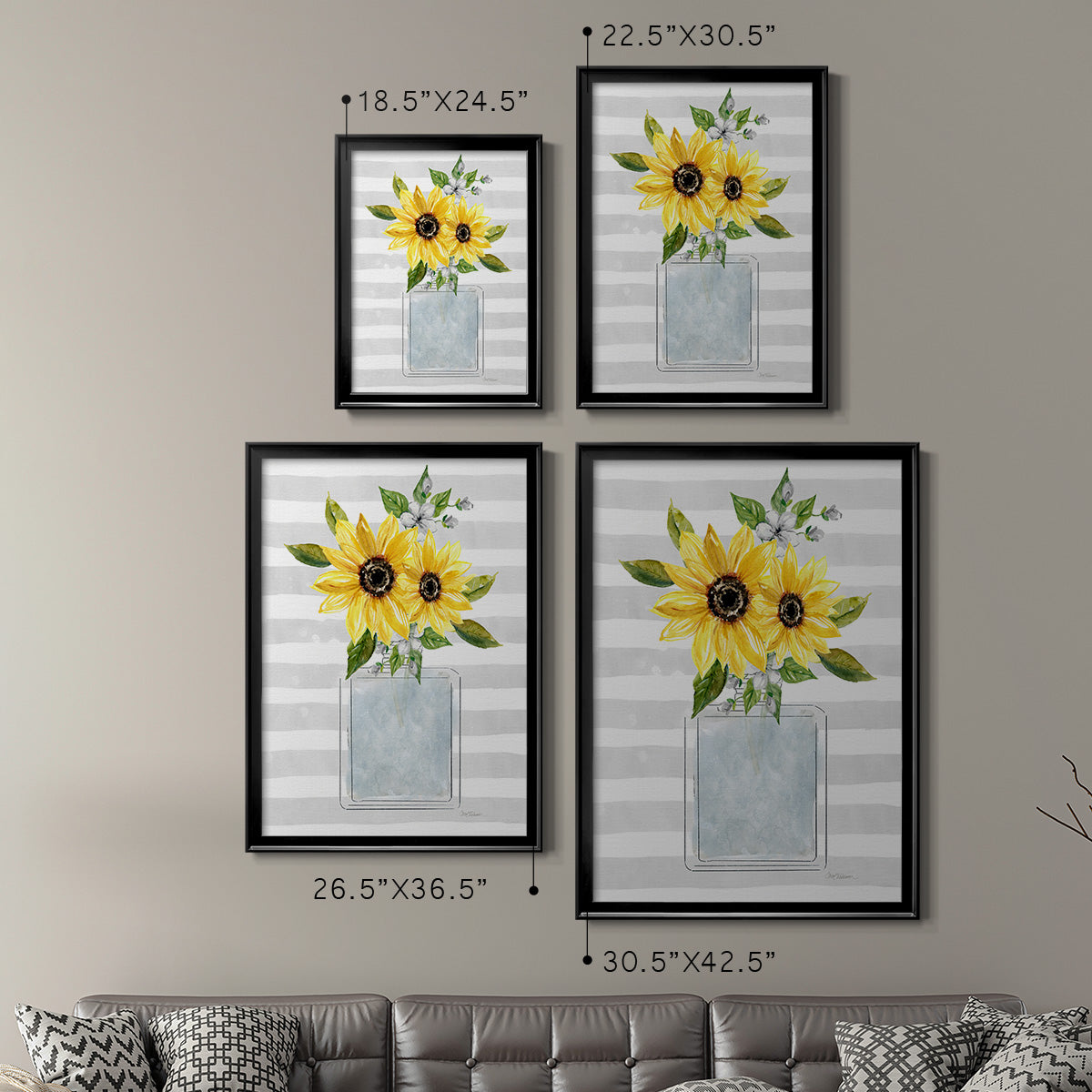 Sunflower Perfume I - Modern Framed Canvas Print