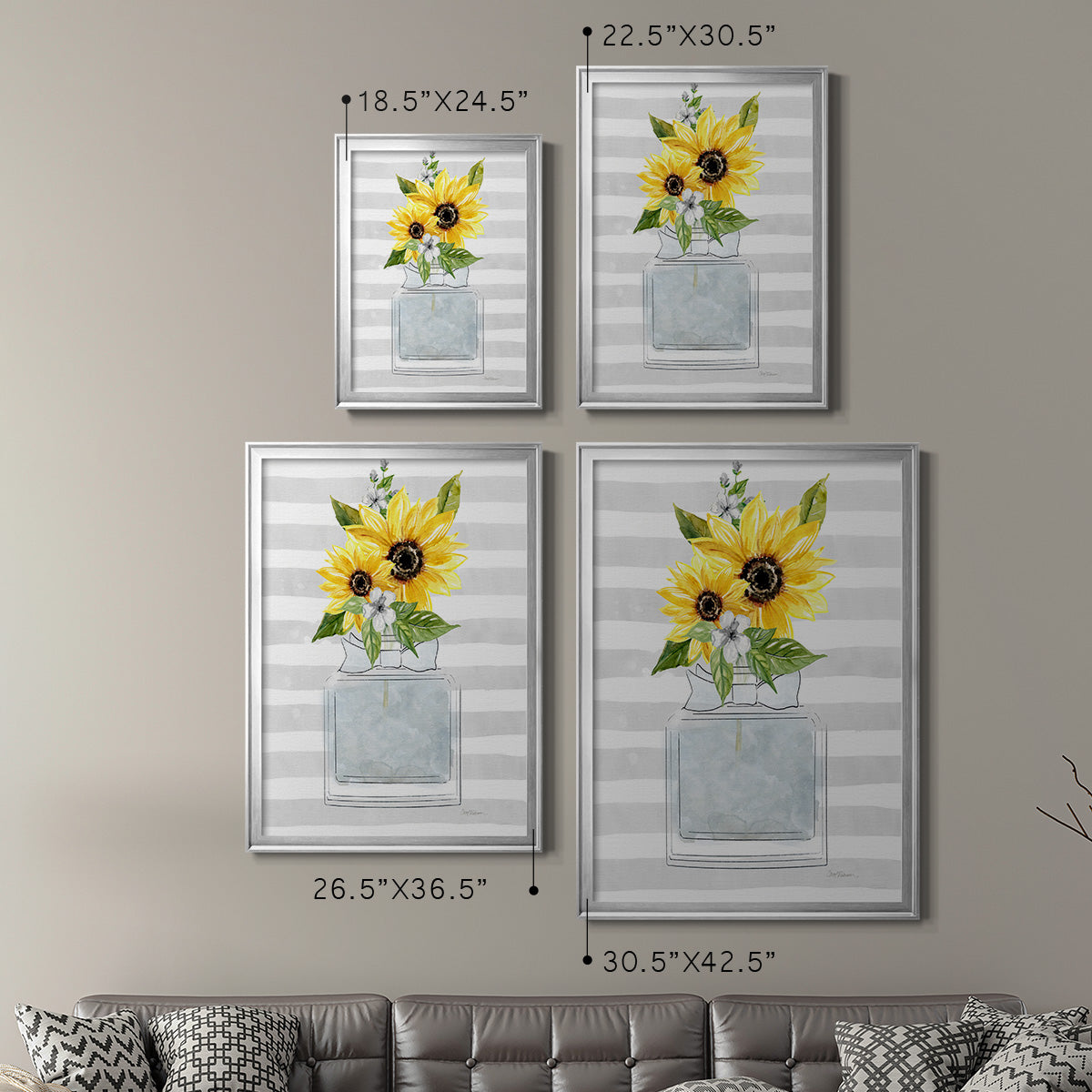 Sunflower Perfume II - Modern Framed Canvas Print