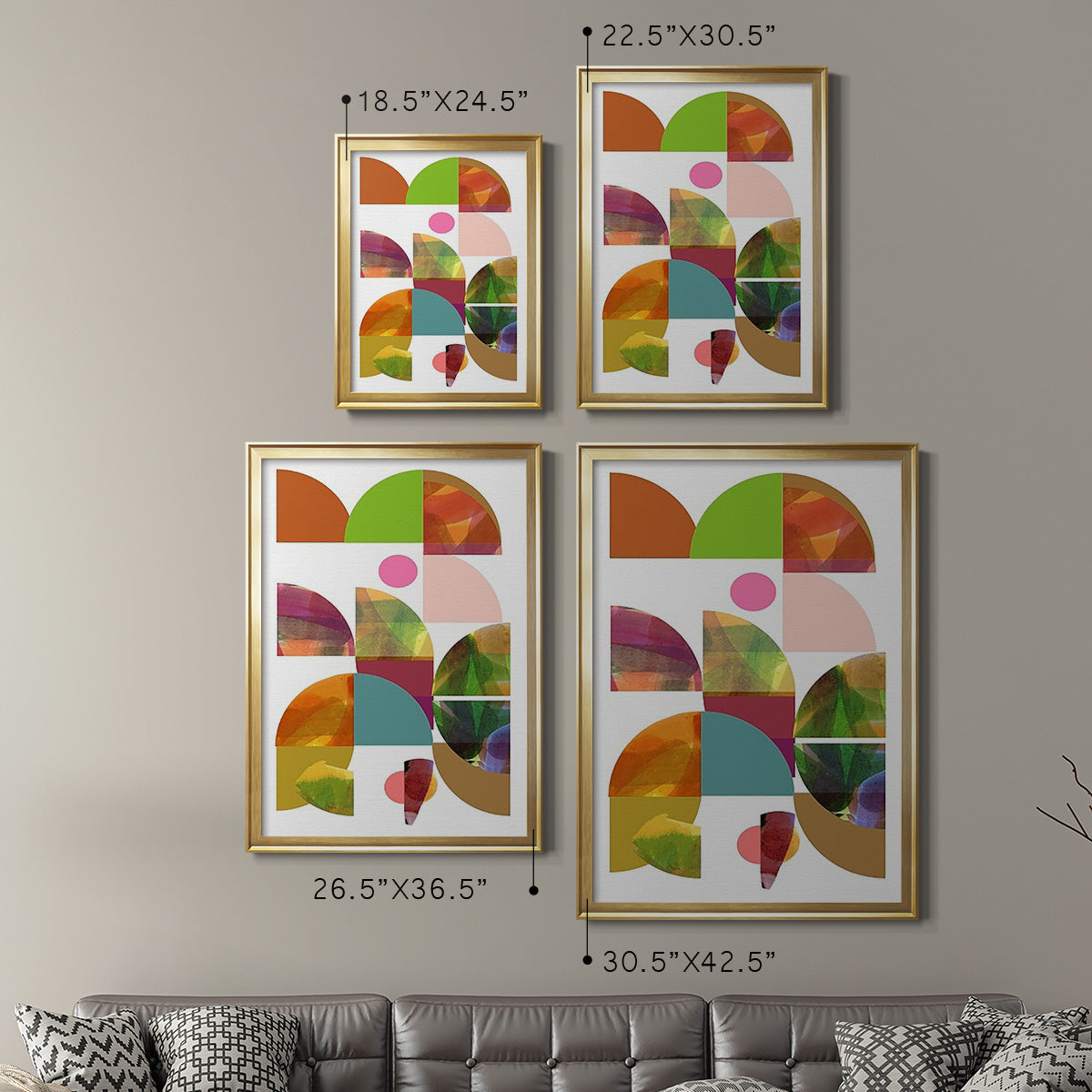 Dorset Shapes II - Modern Framed Canvas Print