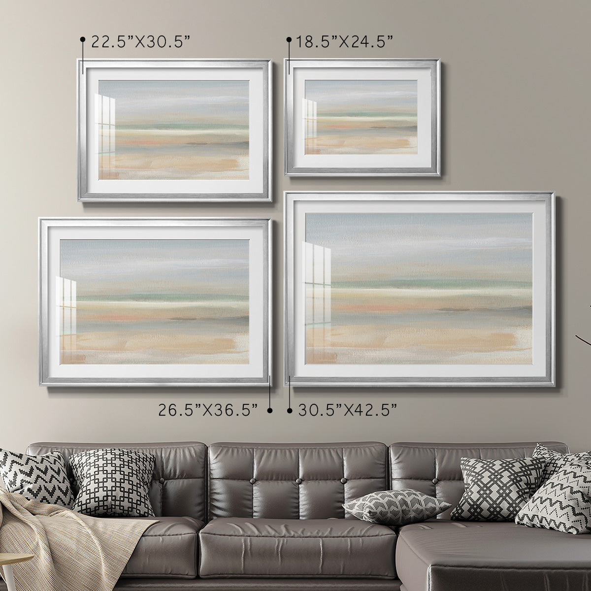 Soft Far Field Premium Framed Print - Ready to Hang