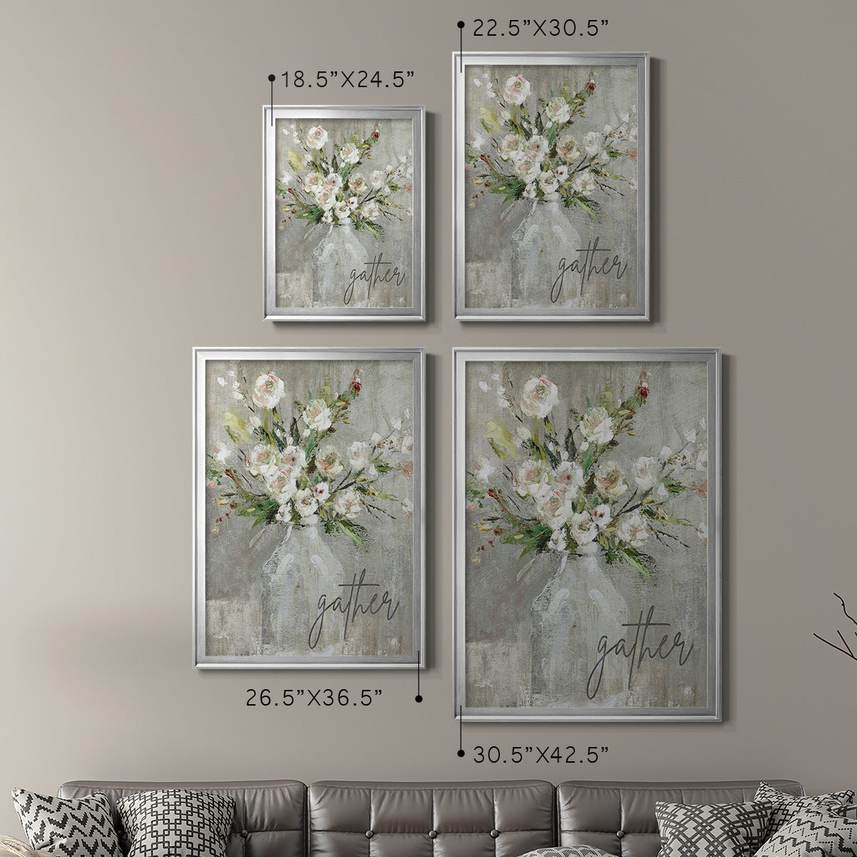 Gather - Modern Framed Canvas Print