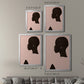 Pink Silhouette I - Modern Framed Canvas Print
