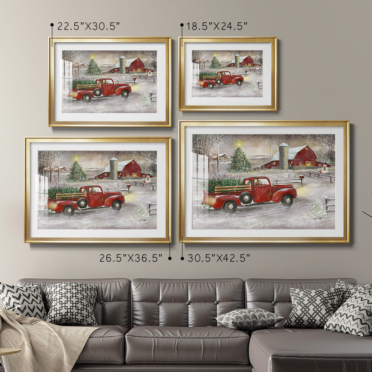 Making Christmas Memories - Modern Framed Art Print