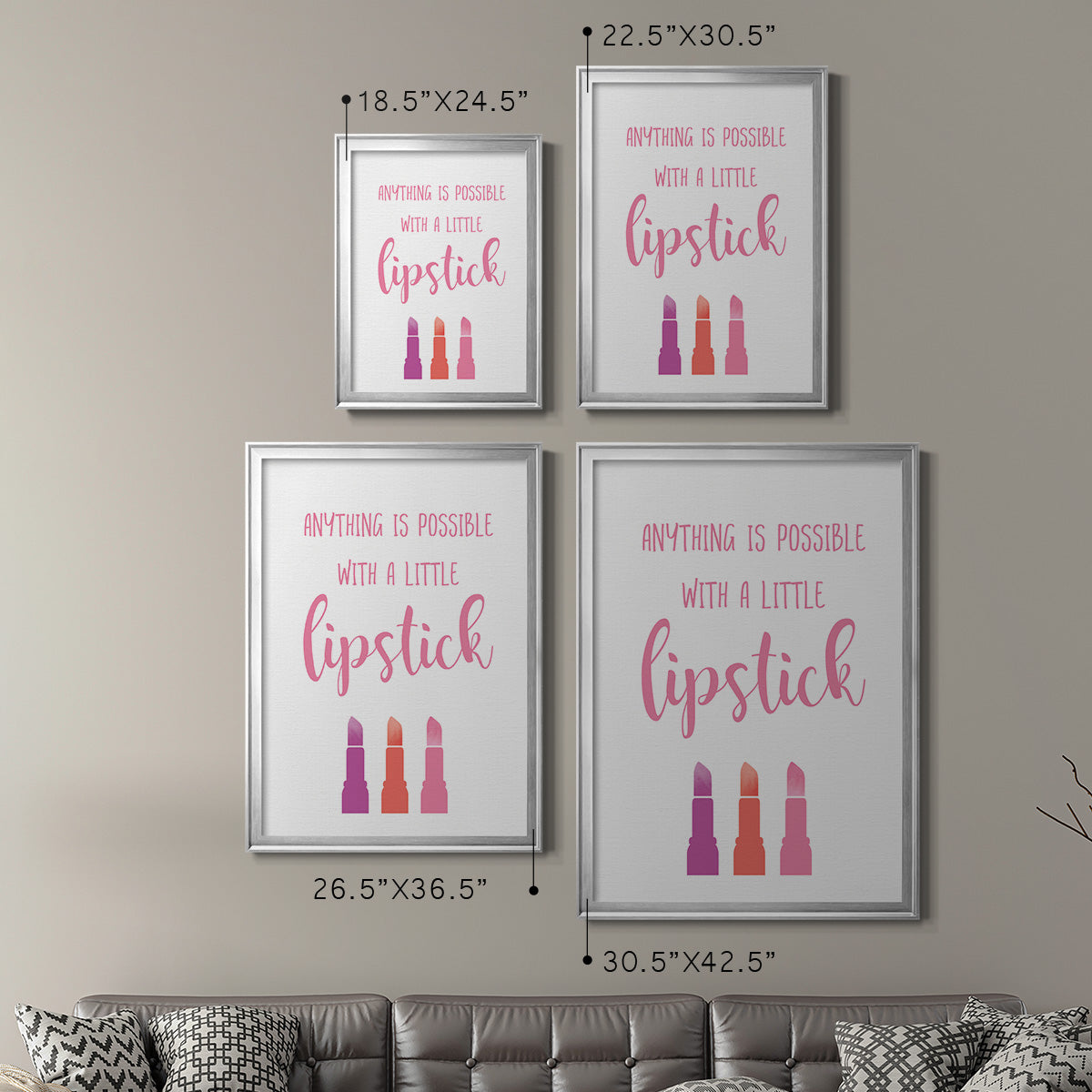 Little Lipstick - Modern Framed Canvas Print